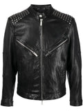 DSQUARED2 studded leather biker jacket