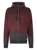 Roberto Cavalli hooded abstract-print zip-up sweatshirt