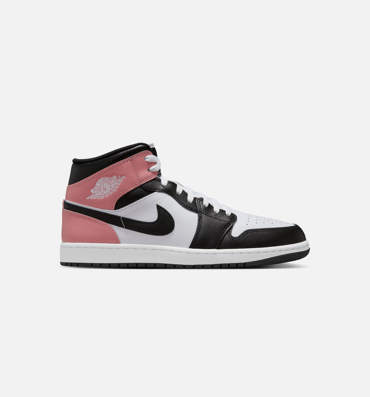 Air Jordan 1 Mid Men's Lifestyle Shoes - White Rust Pink Black