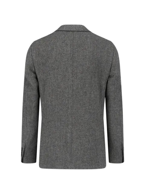 Lardini x Sugar herringbone-knit notch-lapel jacket