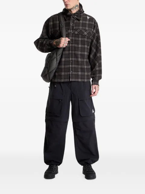 ROA Logger hooded checked shirt