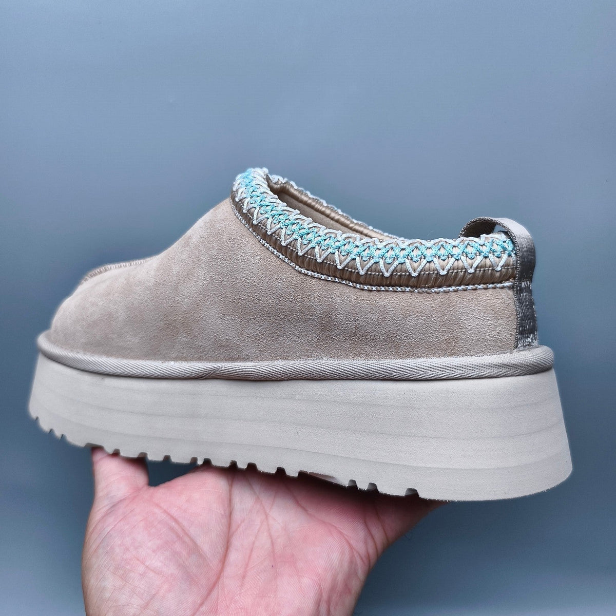 Beige Ethnic Style Chunky Sole Casual Sneakers — New Arrival | In Stock