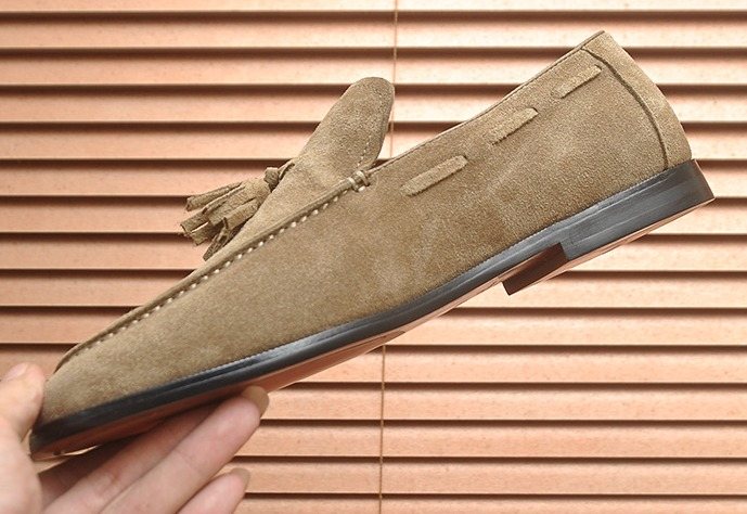 Loro Piana Men's Suede-Look Tassel Loafers
