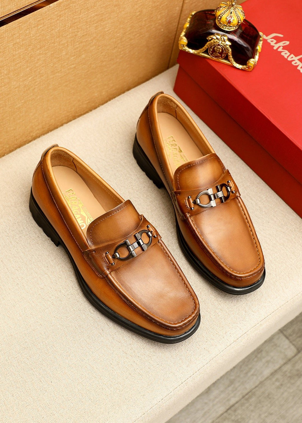 Ferragamo Leather Bit Loafers